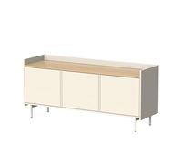 Vicco Meuble TV Velina, Crème, 140x63cm avec 3 Portes, Convient comme Meuble TV avec Compartiment de Rangement Ouvert