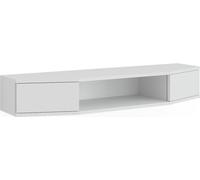 Vicco Meuble TV Walter, Blanc, 110 x 17.4 cm avec 2 Portes