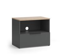 Vicco Meuble TV Wido, Anthracite/Sonoma, 60x50cm | avec tiroir, convient aux téléviseurs jusqu'à 43 pouces, passe-câbles intégré
