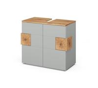 Vicco Meuble Vasque Simple Eden, Gris, 73.1x64cmBeaucoup d'espace de Rangement pour Les ustensiles de Bain