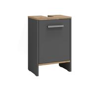 Vicco Meuble Vasque Simple Karli, Anthracite/chêne doré, 38.2x57cm avec la Porte, Compatible avec Les siphons Standards et Installation Facile