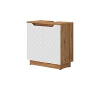 Vicco Meuble Vasque Simple Lotta, Blanc, 59.8x62.1cm avec 2 Portes, adapté à Une Installation au-Dessus des lavabos Standard