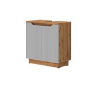 Vicco Meuble Vasque Simple Lotta, Gris, 59.8x62.1cm avec 2 Portes, adapté à Une Installation au-Dessus des lavabos Standard