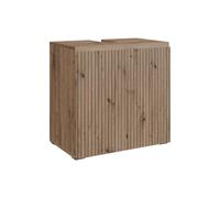 Vicco Meuble Vasque Simple Takumi, Artisan, 60x58cm 2 Compartiments de Rangement, pour Le Rangement et l’Organisation des Accessoires de Salle de Bain