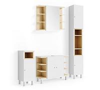 Vicco Meubles Bain Aquis, Blanc, 4 Parties