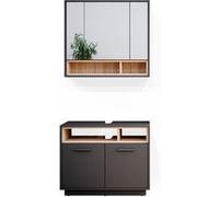 Vicco Ensemble de Meubles de Salle de Bain Beatrice, Anthracite/Sonoma, 2 Parties