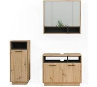 Vicco Ensemble de Meubles de Salle de Bain Beatrice, Chêne/Anthracite, 3 Parties