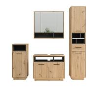 Vicco Meubles Bain Beatrice, Chêne Artisan, 4 Parties