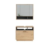 Vicco Meubles Bain Beatrice, Chêne Artisan/Anthracite, 2 pièces