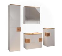 Vicco Meubles Bain Eden, Blanc, 4 Parties