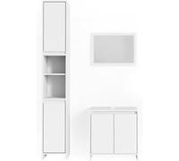 Vicco Meubles bain Emma, Blanc, Lot de 3 Blanc G
