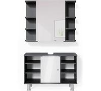Vicco Meubles bain Fynn, Anthracite, 2 parties Anthracite G
