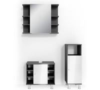 Vicco Meubles bain Fynn, Anthracite, 3 parties Anthracite G