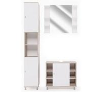 Vicco Meubles bain Fynn, Sonoma, 3 pièces, avec armoire haute Sonoma G