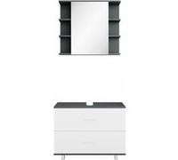 Vicco Meubles bain Ilias, blanc/anthracite, 2 parties blanc/anthracite G