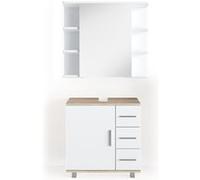 Ensemble de meubles de salle de bain Ilias, 2 parties, Sonoma, Blanc, Vicco