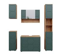 Vicco Meubles Bain Irma, Vert/Chêne doré 80 cm