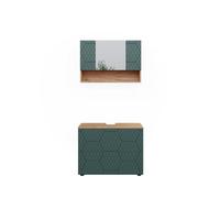 Vicco Meubles Bain Irma, Vert/Force de l'or Chêne, 80 cm