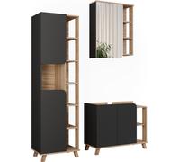 Vicco Meubles bain Karen, 3 pièces, Sonoma/Anthracite