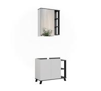 Vicco Meubles bain Karen, 2 pièces, Anthracite/blanc