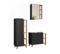 Vicco Meubles Bain Karen, Sonoma/Anthracite, 3 pièces