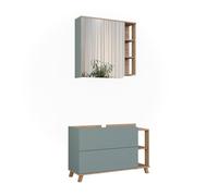 Vicco Meubles Bain Karen, Sonoma/Bleu, 2 pièces