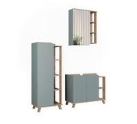 Vicco Meubles Bain Karen, Sonoma/Bleu, 3 pièces