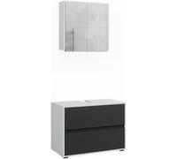 Vicco Meubles bain Maltin, blanc/anthracite, 2 pièces blanc/anthracite
