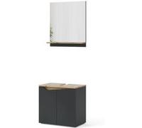 Vicco Meubles bain Marelle, Anthracite, 2 pièces Anthracite G