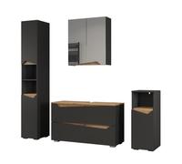 Vicco Meubles Bain Marelle, Anthracite/Chêne Artisan 100 cm