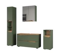 Vicco Meubles Bain Marelle, Vert/Chêne Artisan 100 cm