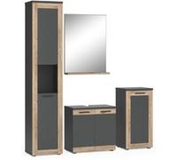 Vicco Meubles bain Niko, Anthracite, avec meuble midi et haut Anthracite G