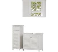 Vicco Meubles bain Riad, Blanc, 3 pièces, option 4 Blanc G