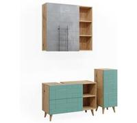 Vicco Meubles bain Rudi, Vert menthe, 3 parties Vert menthe G