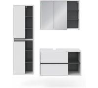 Vicco Meubles bain Viola, Blanc, 3 parties Blanc G