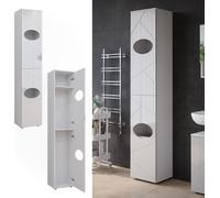 Vicco Meubles de salle de bain Irma, 37.2x192cm, Blanc/Blanc Haute brillance
