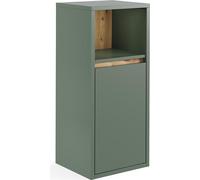 Vicco Midischrank Viola, 33x80cm avec porte et étagère ouverte, Vert/Artisan