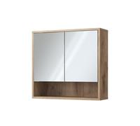 Vicco Miroir de Salle de Bain Eliza, Chêne Viking, 70x65cm | avec 2 portes, adapté à la fixation murale et compatible avec la série Eliza