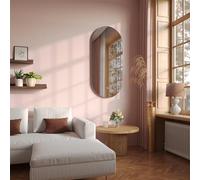 Vicco Miroir Mural, Blanc, 110 x 50 cm avec éclairage LED