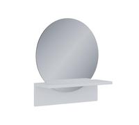 Vicco Miroir Mural Elyra, Blanc, 40x47.5cm avec Tablette, adapté au Montage Mural pour Salle de Bain et espaces de Vie