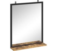 Vicco miroir mural Fyrk, 50 x 60 cm, Chêne rustique/Noir