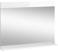 Vicco miroir mural Izan, 80.1 x 62 cm avec étagère, Blanc Haute brillance