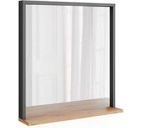 Vicco miroir mural Orlando, Anthracite/chêne doré, 57x60cm avec miroir Anthracite/chêne doré G