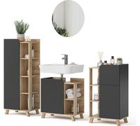 Vicco Mobilier de salle de bains Karen, 4 pièces, Sonoma/Anthracite