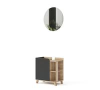 Vicco Mobilier de Salle de Bains Karen, Sonoma/Anthracite, 2 pièces