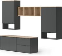 Vicco Mur de salon Wido, 5 pièces, Anthracite/Sonoma