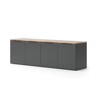 Mur de salon Wido, 2 pièces, Anthracite, Vicco 49802