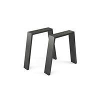 Vicco Pieds de Table, Noir, 45x42cm | en forme de U, pour une installation facile sur les tables à manger et les plans de travail