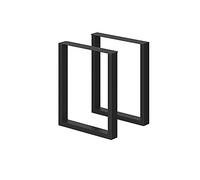 Vicco Pieds de Table, Noir, 60x72cm | Carré, pour une installation facile sur les tables à manger et les plans de travail