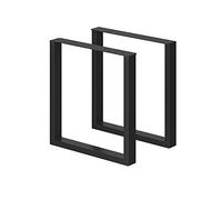 Vicco Pieds de Table, Noir, 70x72cm | Carré, pour une installation facile sur les tables à manger et les plans de travail